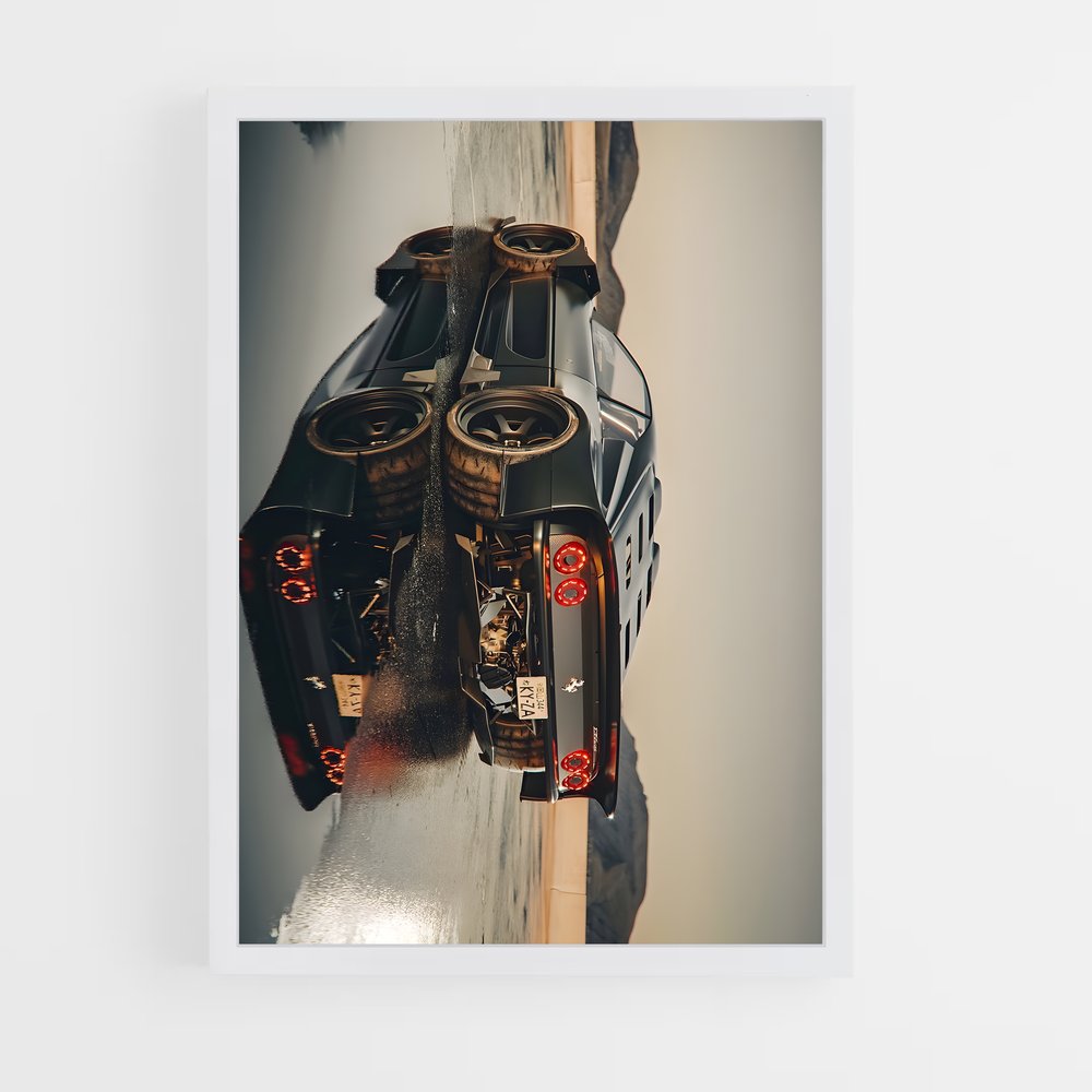 Poster Descente Dynamique – affiche Ferrari (vue 3)